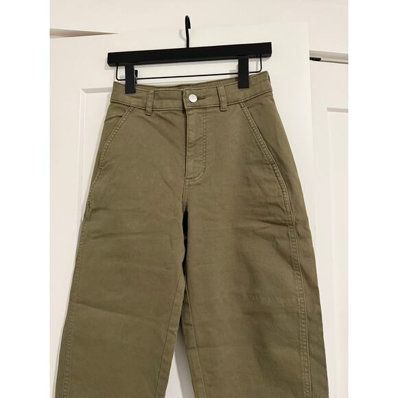 $118 Everlane The Utility Barrel Pant Green - size 0 - Picture 6 of 12